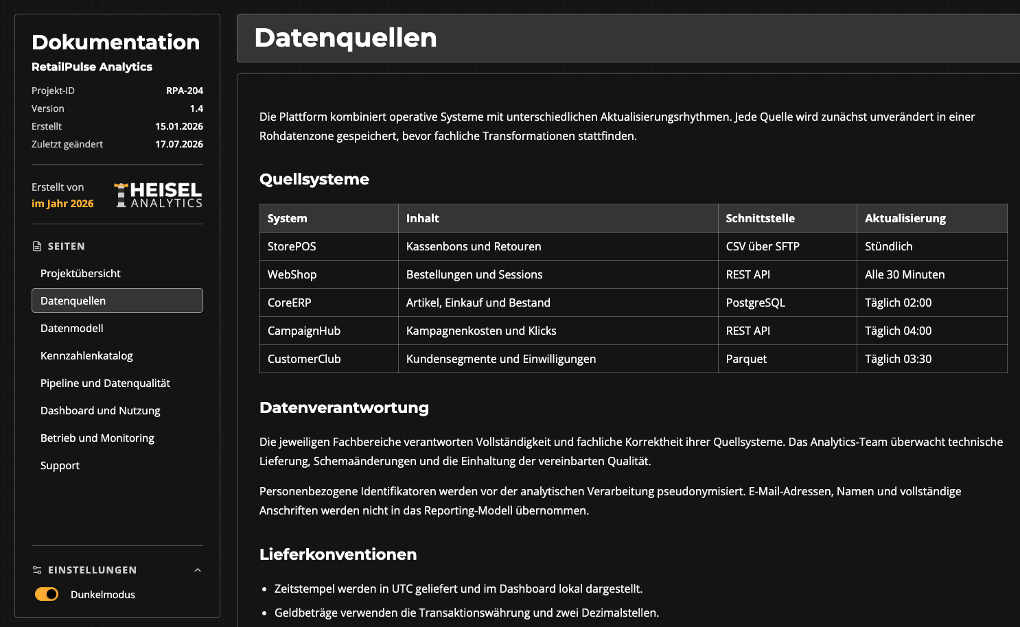 Dokumentation: Detailansicht 2