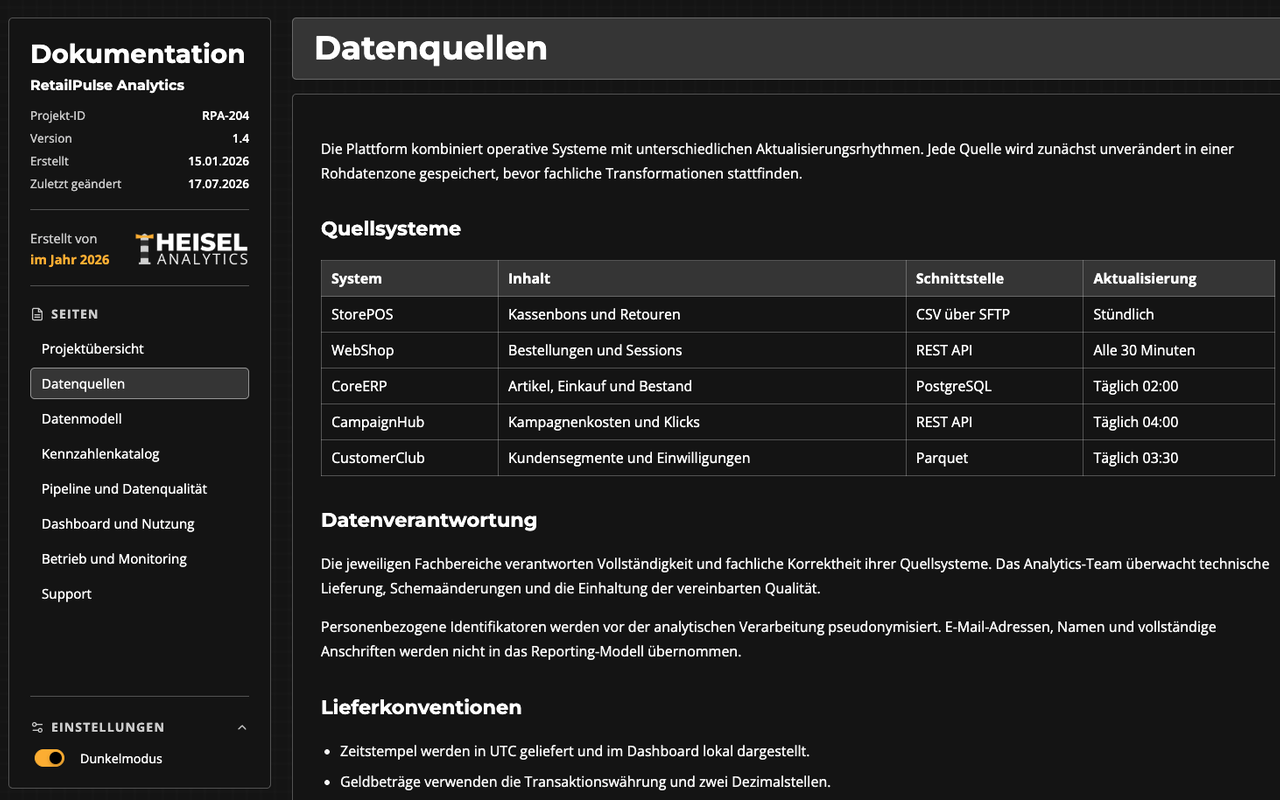 Dokumentation: Projektansicht